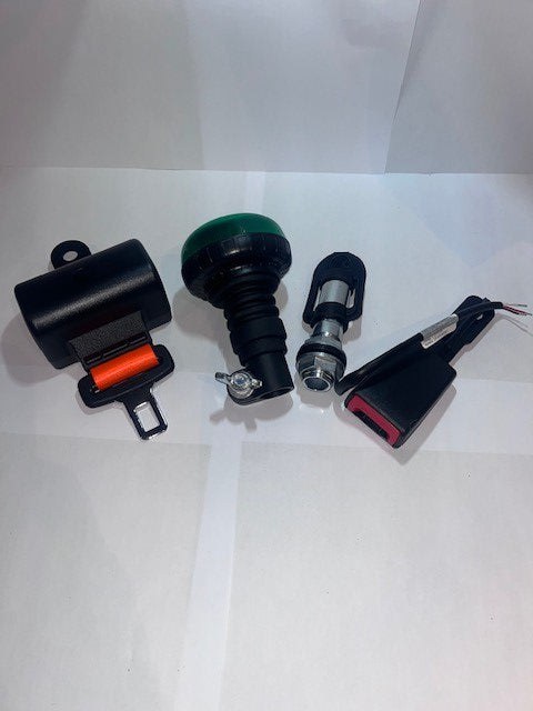 Green LED  Beacon Kit, flexi pole mount Green Beacon, wired Seat Belt & bolt on pole mount