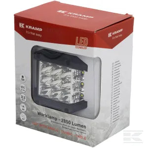 Work light LED, 22.5W, 2850lm, square, 10/30V, 89x73x97mm LA10094