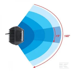 Work light LED, 22.5W, 2850lm, square, 10/30V, 89x73x97mm LA10094