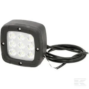 Work light LED, 15W, 1800lm, square, 12-36V, 123x74x100mm, Flood, 9 LED's, LA10098