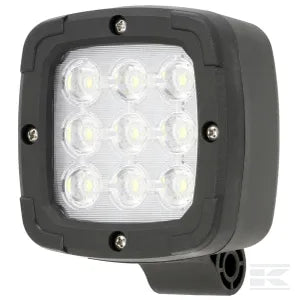 Work light LED, 13.5W, 1800lm, square, 12-24V, Deutsch plug, 123x74x100mm, Flood, 9 LED LA10099 's,