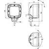 Work light LED, 13.5W, 1800lm, square, 12-24V, Deutsch plug, 123x74x100mm, Flood, 9 LED LA10099 's,