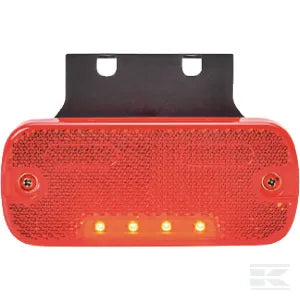 Marker light red LED, rectangular, 12-24V, 105.4x45x11.8mm, LA30102